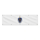 Drapeau du Massachusetts grand format XL en polyester avec dix œillets