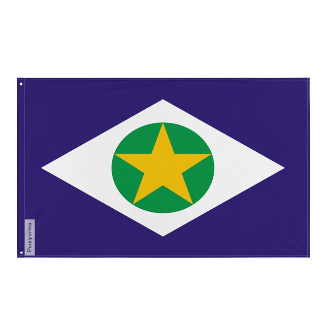 Drapeau Mato Grosso en plusieurs tailles 100 % polyester Imprimer avec Double ourlet - Pixelforma 