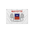 Drapeau de Mayotte format S en polyester avec dix œillets