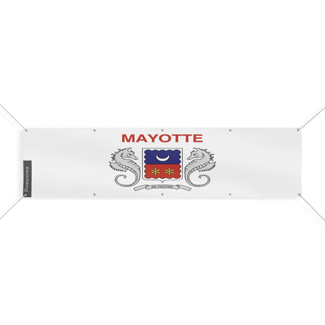 Drapeau mayotte polyester résistant avec œillets durables
