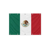 Drapeau du Mexique format S en polyester avec dix œillets