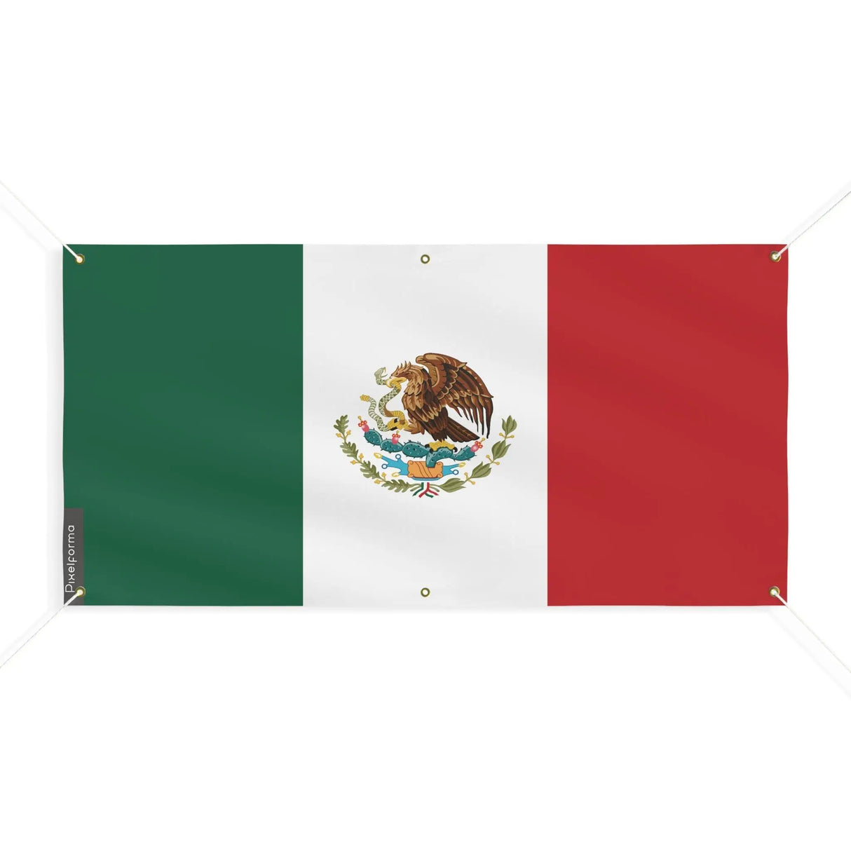 Drapeau mexique en polyester résistant pour extérieur