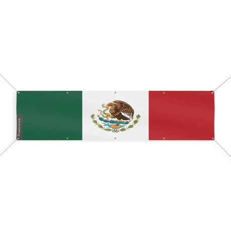 Drapeau mexique polyester résistant usage extérieur durable