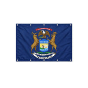 Drapeau du Michigan format S en polyester avec dix œillets