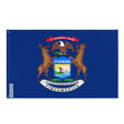 Drapeau michigan polyester résistant avec œillets à gauche
