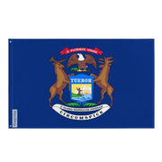 Drapeau michigan polyester résistant avec œillets à gauche