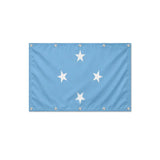 Drapeau Micronésie format S en polyester avec dix œillets