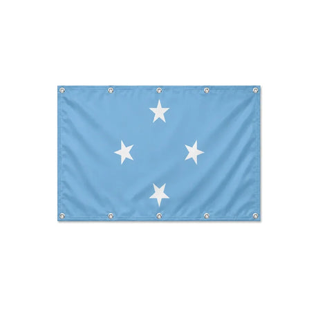 Drapeau Micronésie format S en polyester avec dix œillets