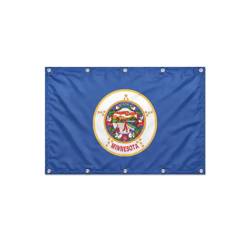 Drapeau du Minnesota format S en polyester avec dix œillets