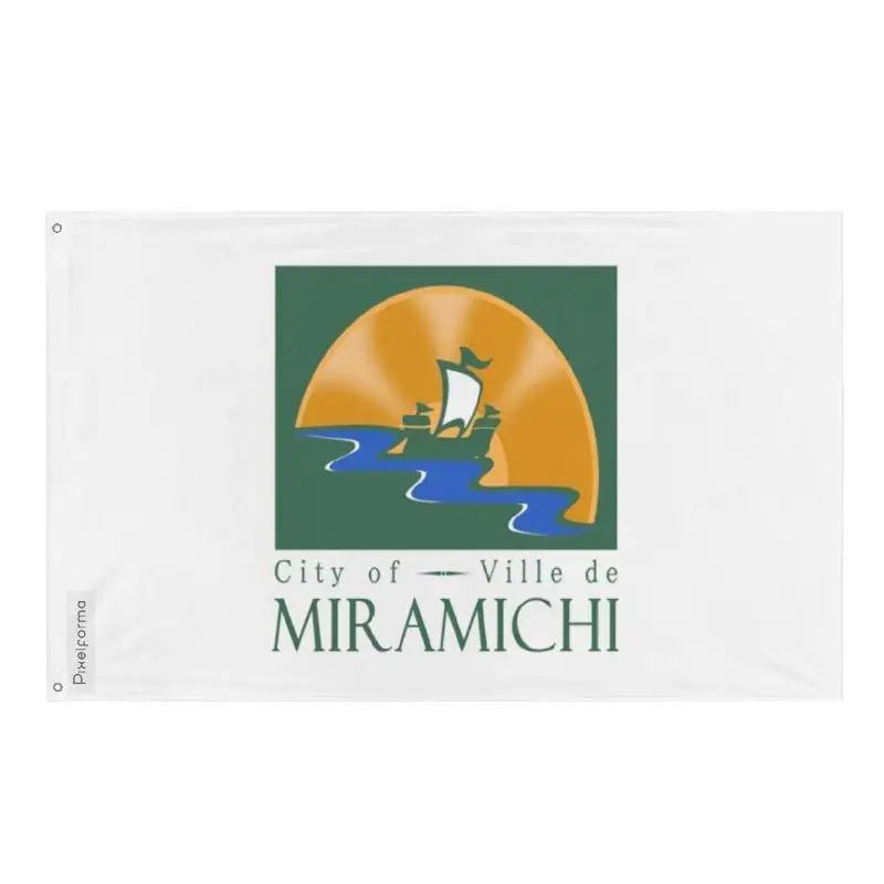 Drapeau miramichi polyester résistant avec œillets à gauche