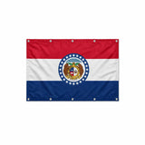 Drapeau du Missouri format S en polyester avec dix œillets