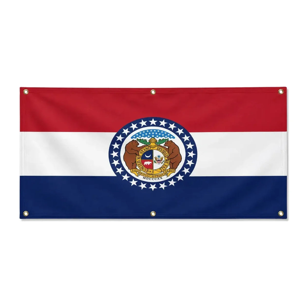 Drapeau missouri polyester résistant usage aux intempéries