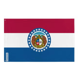 Drapeau missouri polyester résistant avec œillets à gauche
