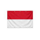 Drapeau de Monaco format S en polyester avec dix œillets
