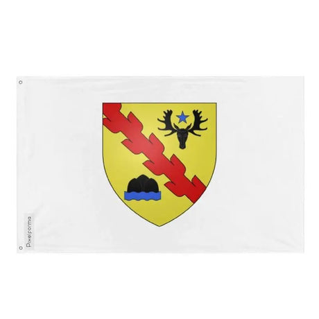 Drapeau mont-laurier polyester résistant œillets à gauche