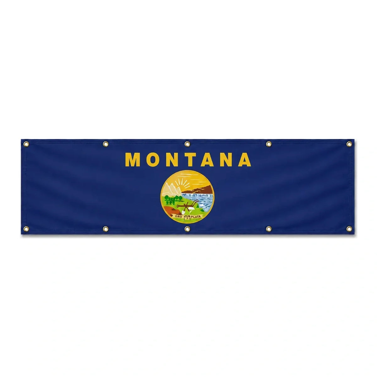 Drapeau du Montana grand format XL en polyester avec dix œillets