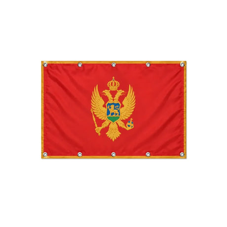 Drapeau du Monténégro format S en polyester avec dix œillets
