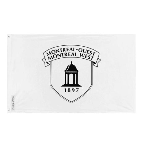 Drapeau Montréal-Ouest en plusieurs tailles 100 % polyester Imprimer avec Double ourlet - Pixelforma