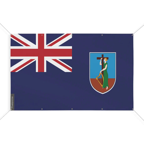 Drapeau montserrat polyester résistant œillets durables