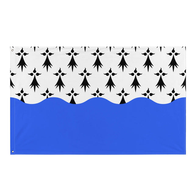 Drapeau Morbihan en plusieurs tailles 100 % polyester Imprimer avec Double ourlet - Pixelforma 