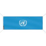 Drapeau nations unies polyester résistant aux intempéries