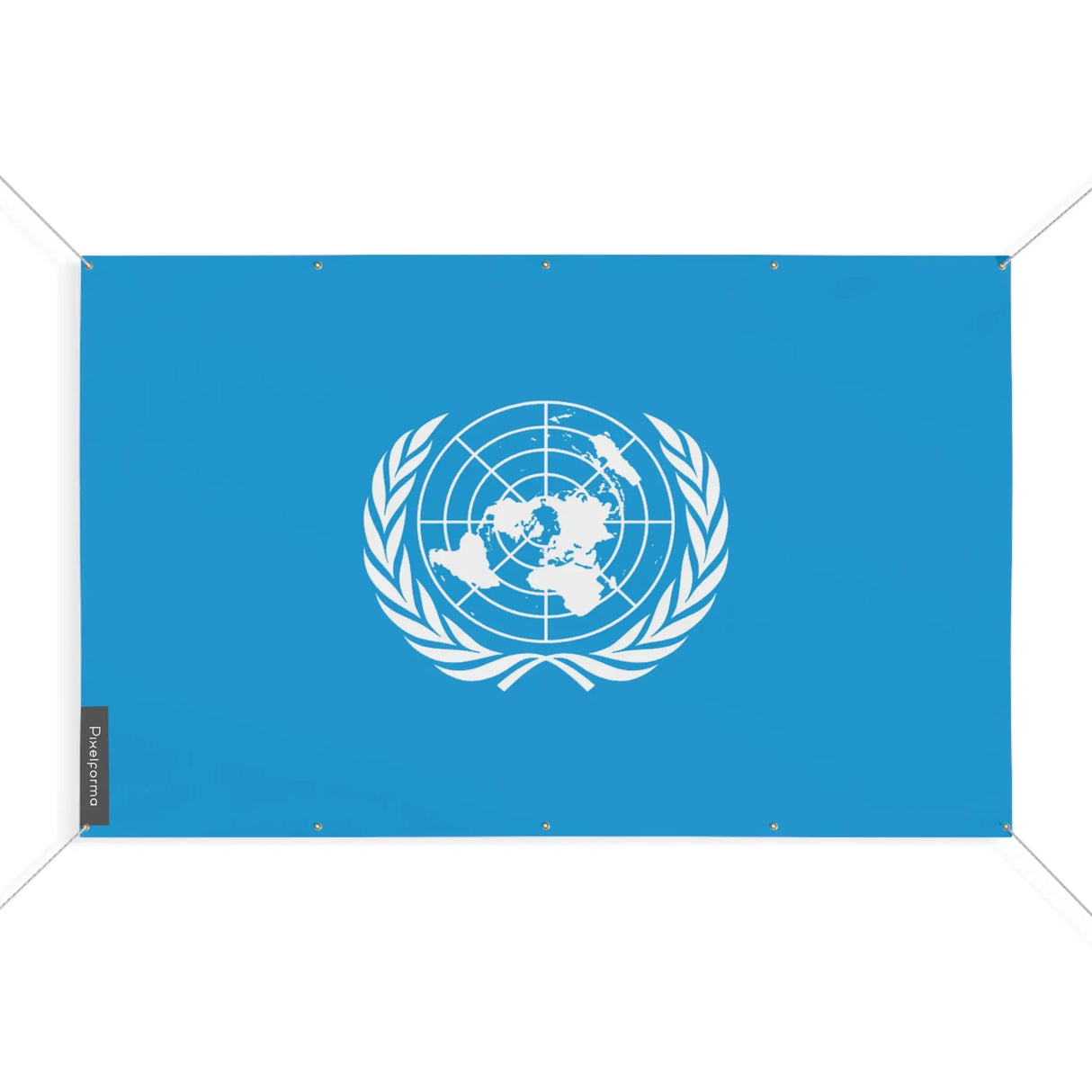 Drapeau nations unies polyester résistant aux intempéries