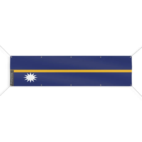 Drapeau nauru polyester résistant aux intempéries œillets