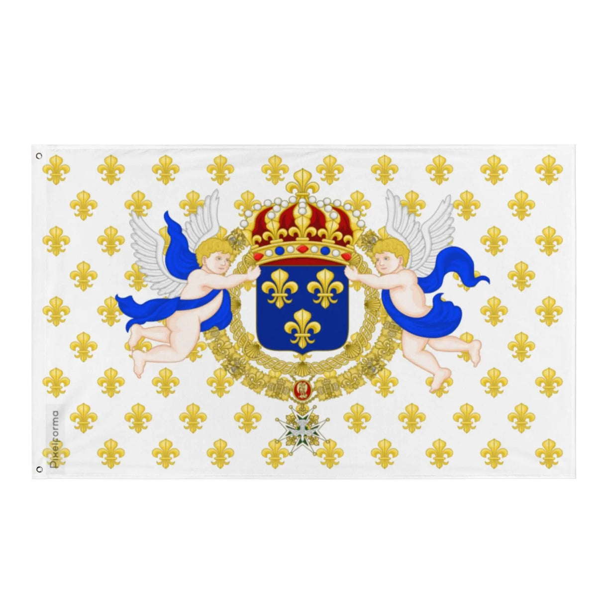 Drapeau navires louis xiv polyester œillets à gauche