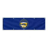 Drapeau du Nebraska grand format XL en polyester avec dix œillets