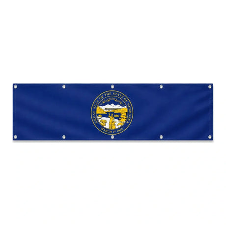 Drapeau du Nebraska grand format XL en polyester avec dix œillets