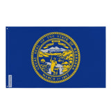 Drapeau nebraska polyester résistant avec œillets à gauche