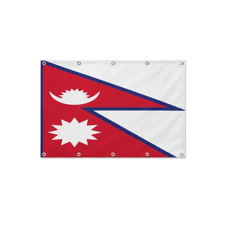 Drapeau du Népal format S en polyester avec dix œillets