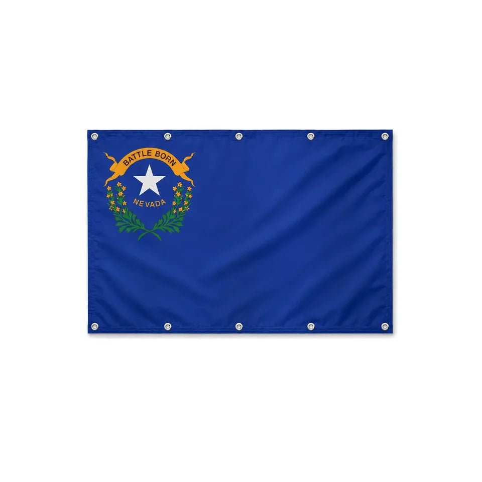 Drapeau du Nevada format S en polyester avec dix œillets