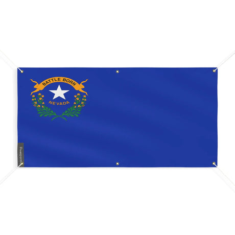 Drapeau nevada polyester résistant aux intempéries 6 œillets