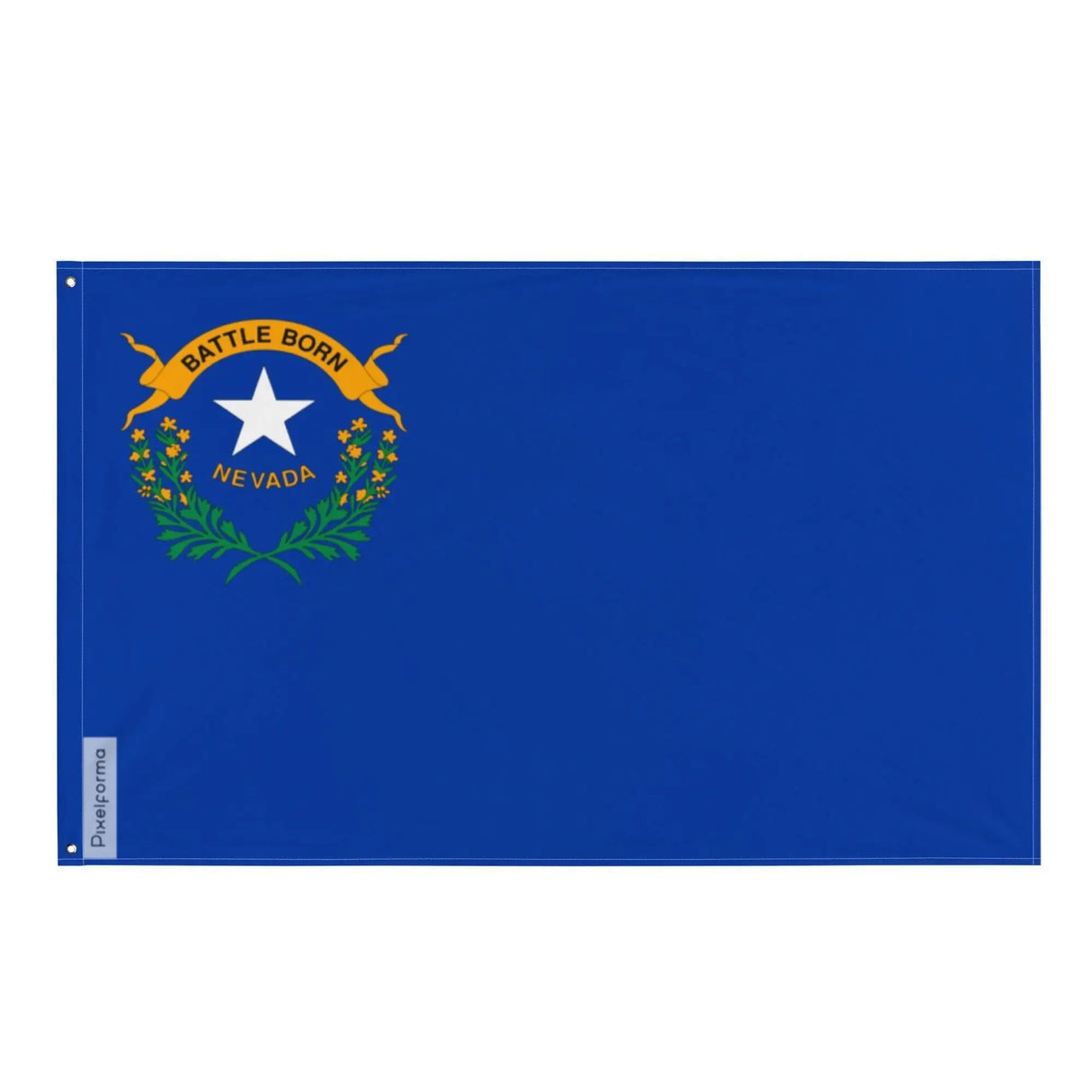 Drapeau nevada polyester résistant avec œillets à gauche