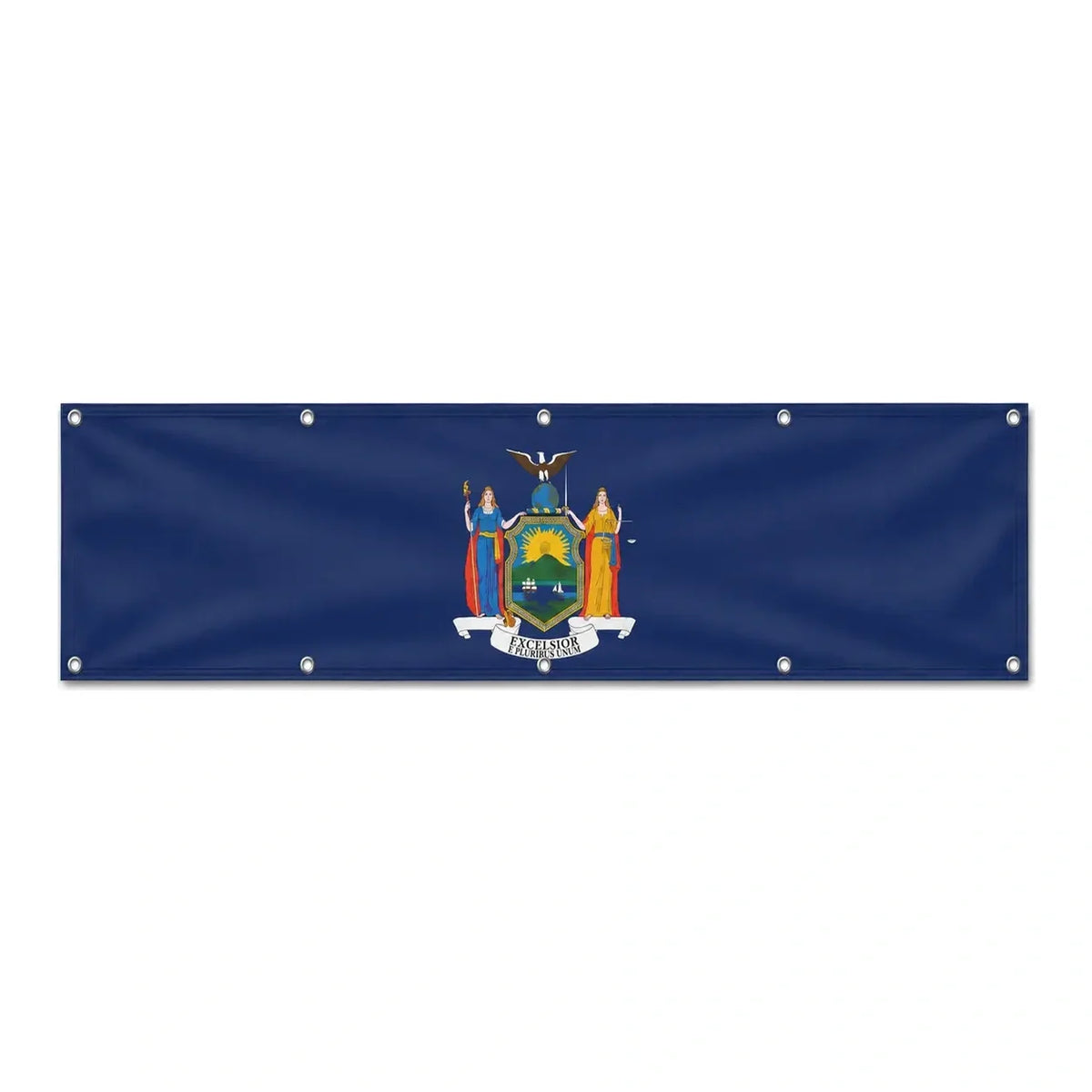 Drapeau de New York grand format XL en polyester avec dix œillets
