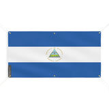 Drapeau nicaragua polyester résistant avec œillets robustes