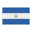 Drapeau nicaragua polyester résistant avec œillets robustes