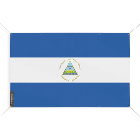 Drapeau nicaragua polyester résistant avec œillets robustes