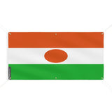 Drapeau niger en polyester résistant avec six œillets