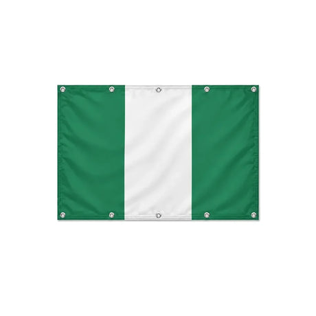 Drapeau du Nigeria format S en polyester avec dix œillets