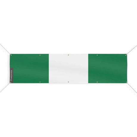 Drapeau nigeria polyester résistant multi-œillets extérieur