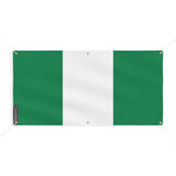 Drapeau nigeria polyester résistant six œillets usage extérieur