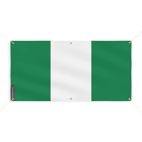 Drapeau nigeria polyester résistant six œillets usage extérieur