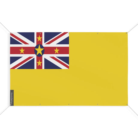Drapeau niue en polyester résistant avec œillets renforcés