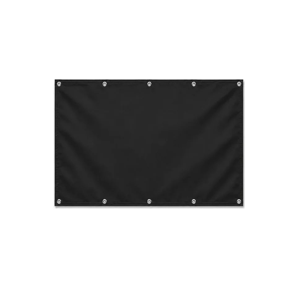 Drapeau Noir format S en polyester avec dix œillets