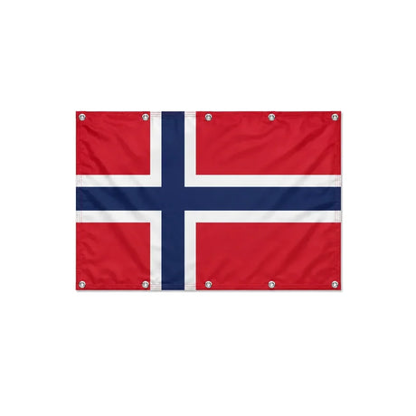 Drapeau de la Norvège format S en polyester avec dix œillets