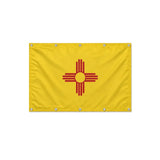 Drapeau du Nouveau-Mexique format S en polyester avec dix œillets