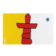 Drapeau nunavut polyester résistant avec œillets à gauche
