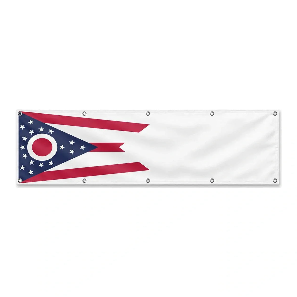 Drapeau de l'Ohio grand format XL en polyester avec dix œillets